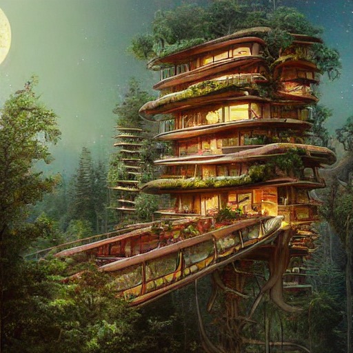 A treetop lodge on an alien planet 04